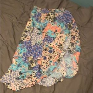 Very colorful skirt for kids with a slit in it